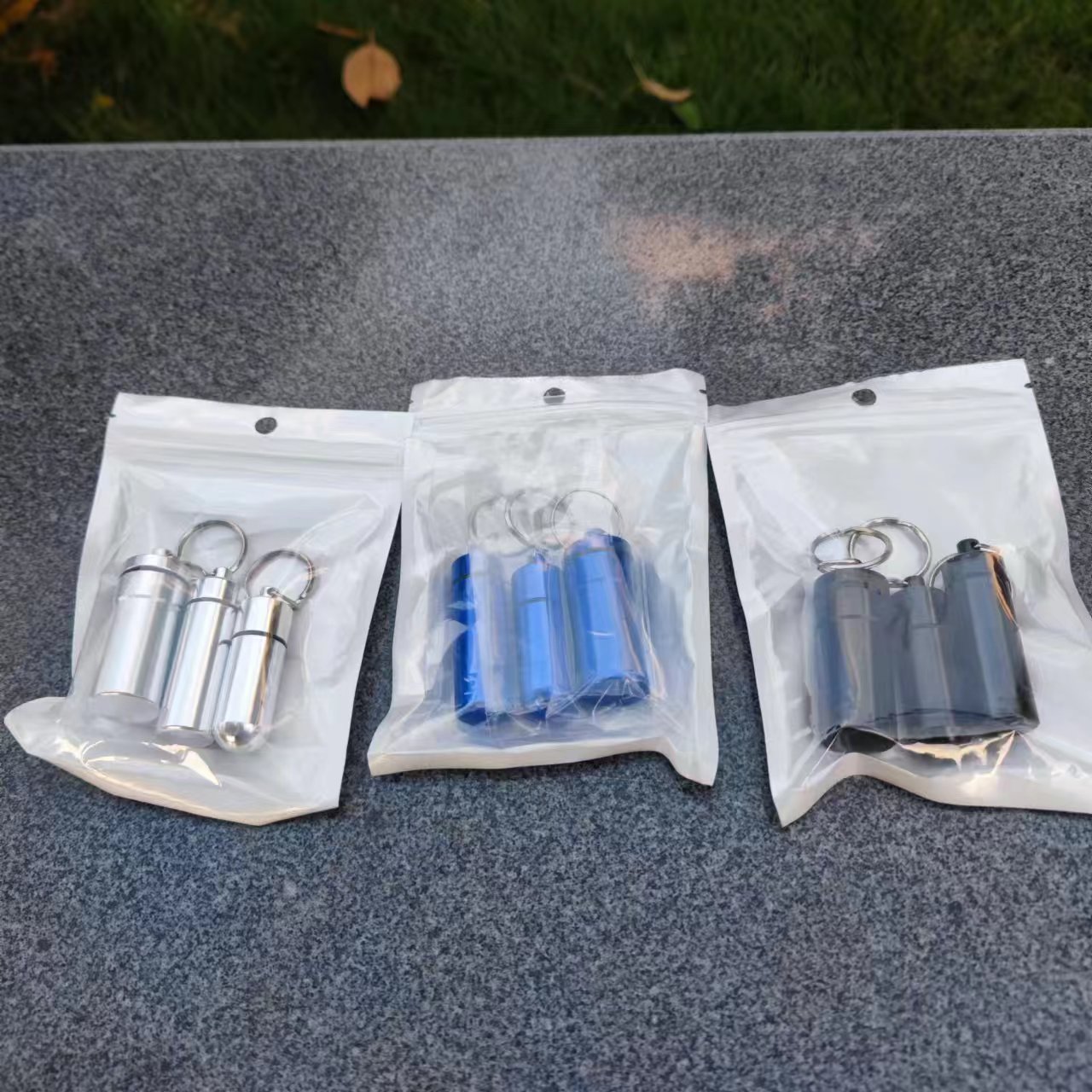 3 pcs color metal bottle (with retractable spoon) storage container Metal bottle in multiple colors