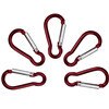 5pcs Aluminum Alloy D Carabiner Spring Snap Clip Hooks Keychain Climbing D-Ring Key Chain Clip Camping Keyring Snap Hook: RD