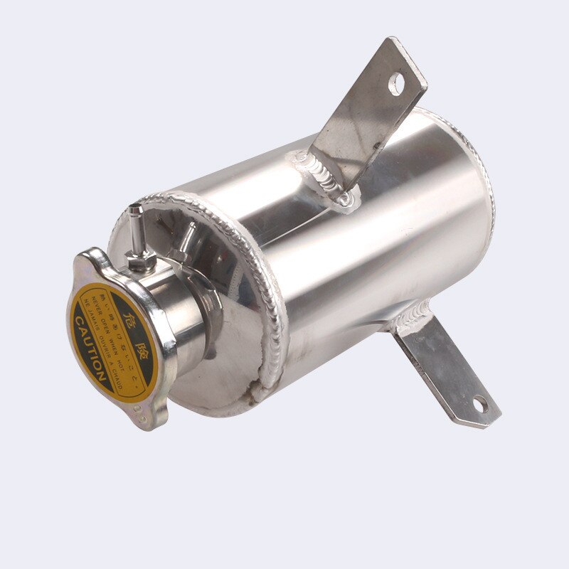 1.5L Universal Aluminum Coolant Water Expansion Tank Bottle Header Silver