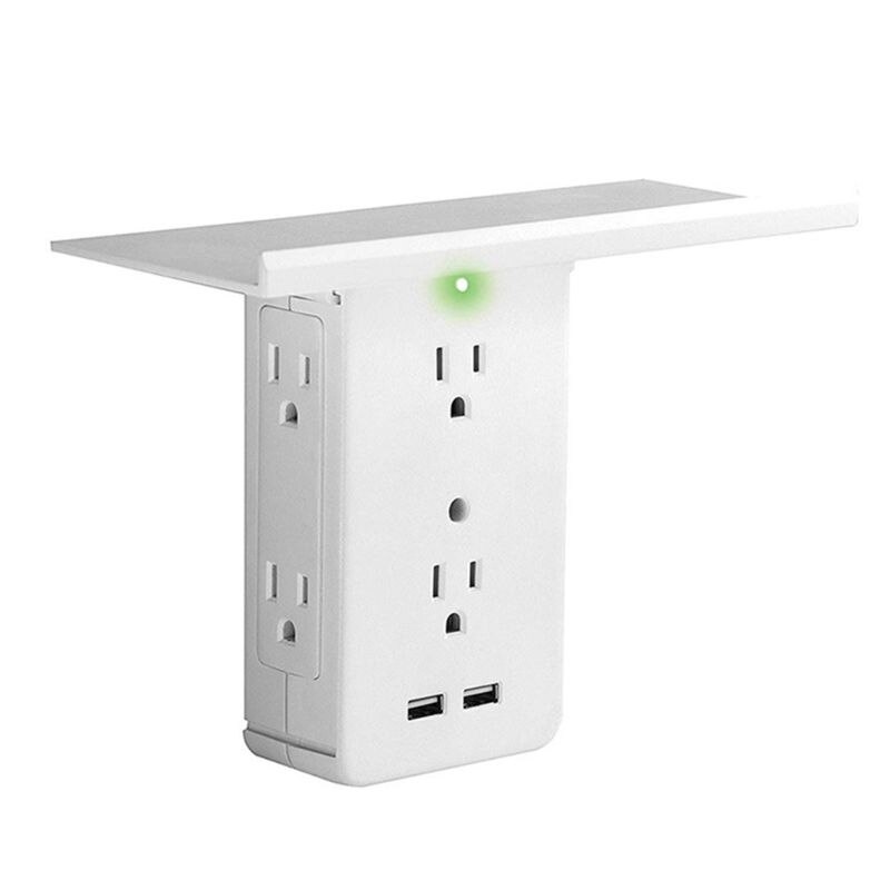 8 Port Surge Protector Wall Outlet, 6 Electrical Outlet Extenders, 2 USB Chargin 667B: EU