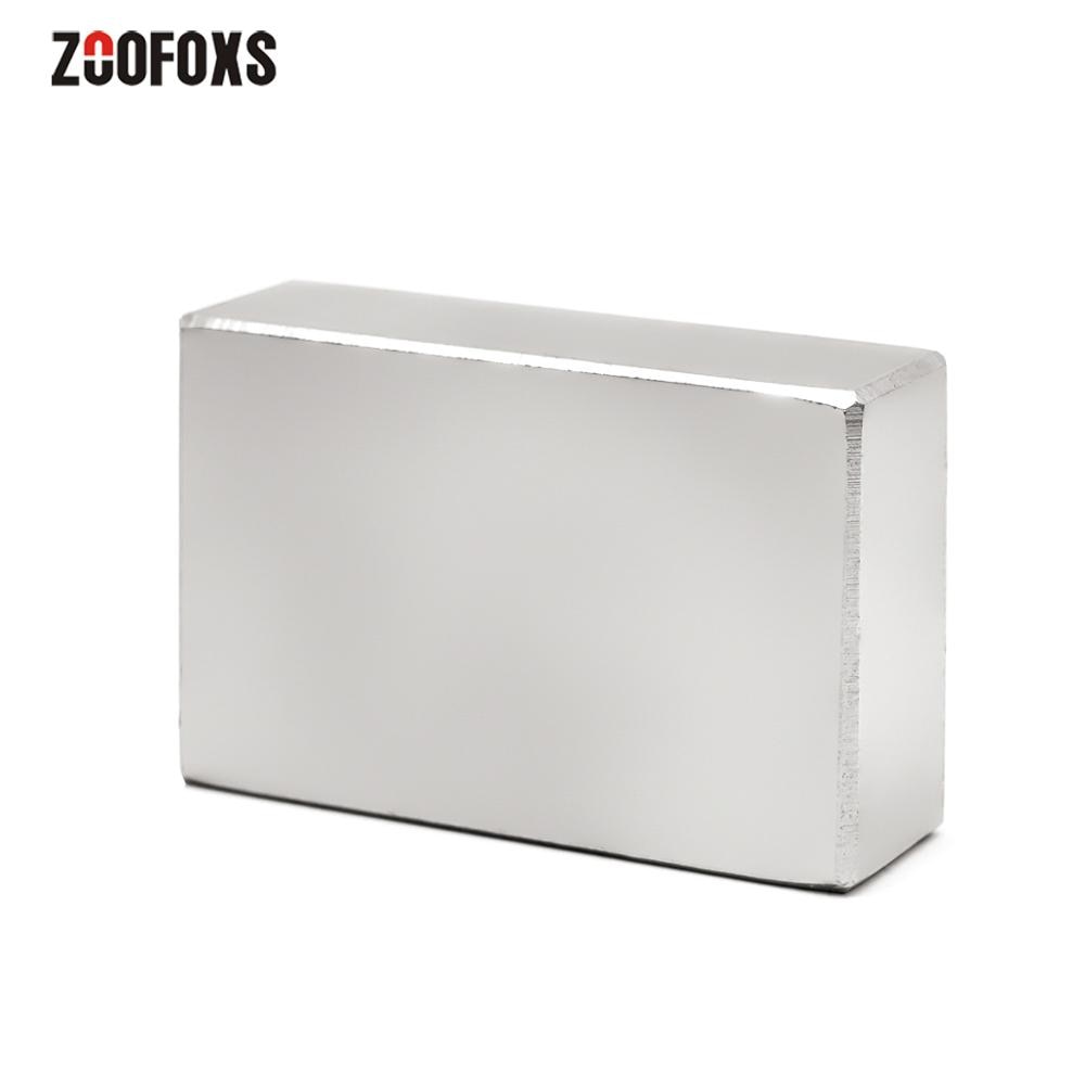 Zoofoxs 1Pcs 60X40X20Mm Sterke Krachtige Neodymium Magneet Blok N35 Zeldzame Aarde Magneten 60*40*20Mm