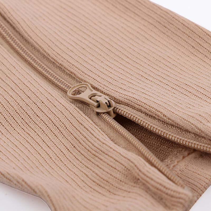 Kobiety Zipper skarpety uciskowe anti-zmęczenie cud miedzi Unisex Zip ulga dla nóg kolana Sox z wystającym palcem kolarstwo skarpety sportowe BC0119