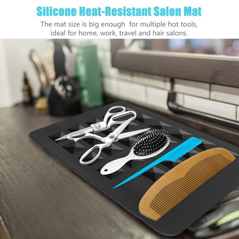 Siliconen hittebestendige stylingstationmat, producten voor kapsalons, stijltangen, krultangen en tools voor salongebruik.
