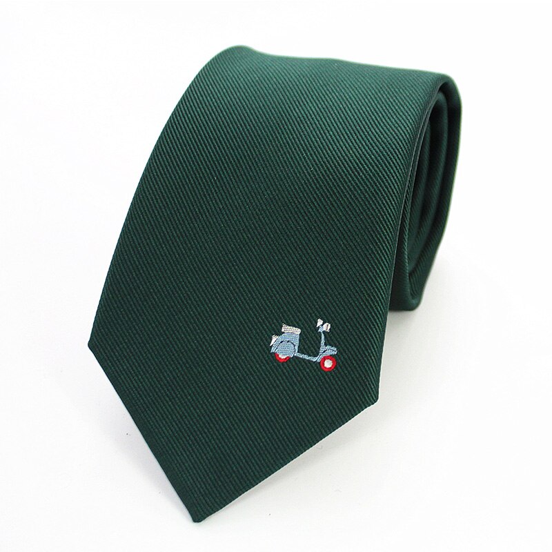 JEMYGINS – cravate en soie naturelle pour hommes, 8cm, logo fait à la main, multicolore, , jacquard, robe de soirée: motorcycle