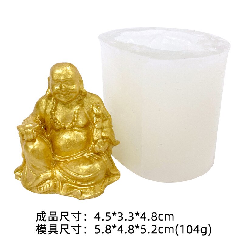 Maitreya – moule en résine époxy 3D pour fabrication de bougies, en Silicone, pour Fondant, décoration, chocolat, Statue de bouddha: S1043DF