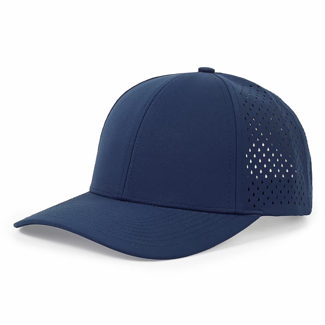 Vattentät basebollkeps solid mesh sommar män kvinnor utomhus snapback-kepsar unisex: Marinblå