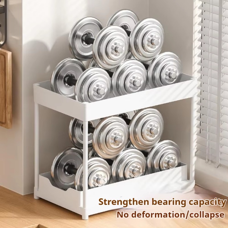 ﻿ 2-Tier Küche Lagerung Unter Waschbecken Organizer Ziehen Doppel-Schicht Waschbecken Demontage Lagerung Rack Badezimmer Küche Desktop Racks