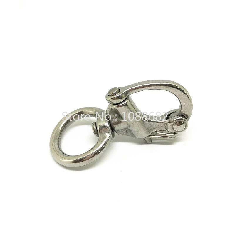 10PCS 65mm Bail Rigging Sailboat Swivel Snap Shackles 316 Stainless Steel Swivel Shackles