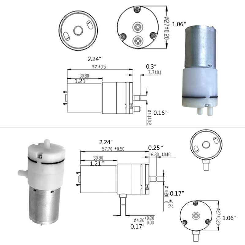 Dc12v 370 elektrisk mikromembran vakuum luftpumpe mini booster gør-det-selv udskiftning