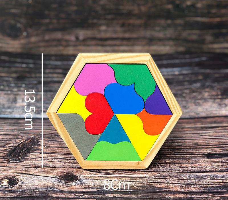 Ant wooden blocks puzzle game Diy Educational baby toys 13-24 months woden toys educativos learning resources toys for children: heart shape