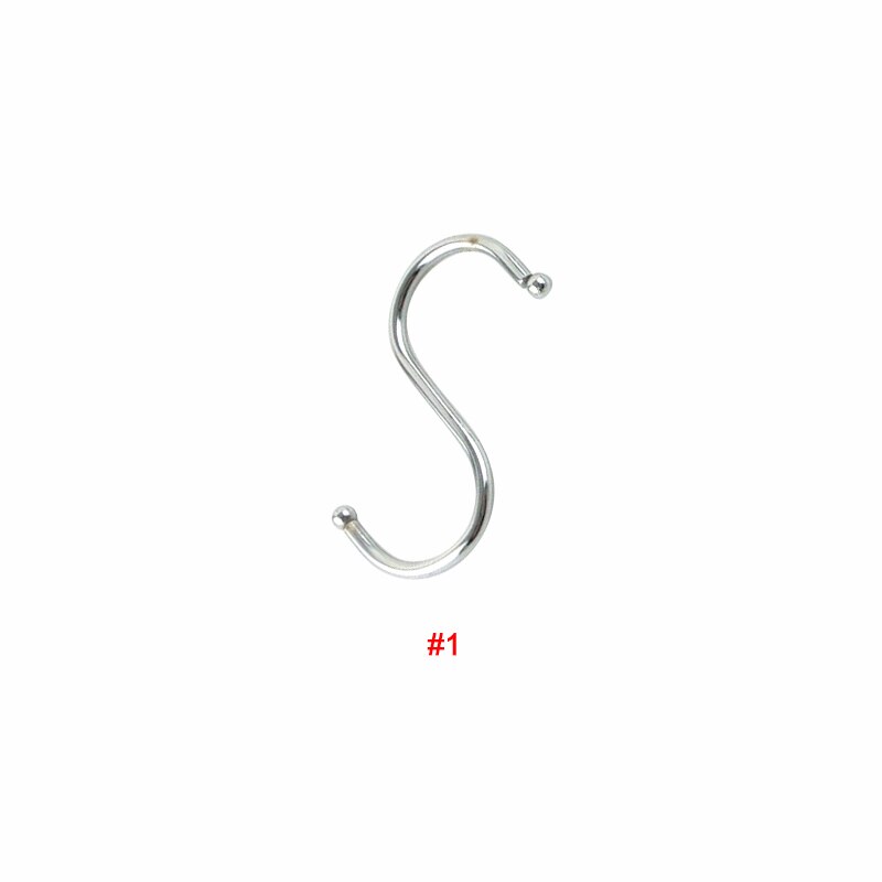 5 stks/partij S Vormige Haken Hanger Keuken Badkamer Opbergkast Houders voor Kleding Pot Pan Keuken Haken Houder: 2