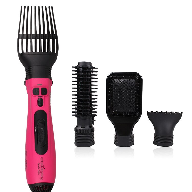 5 In 1 Air Kam Automatische Haardroger Kam Krultang Multifunctionele Föhn Steil Haar Kam: 4 in 1 / Au