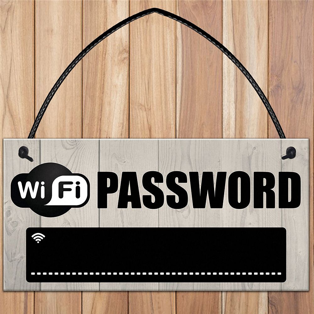 1pc Wooden WiFi Password Sign Chalkboard Hanging Plaques Coffee Bar Restaurant Accessories Home Party Decoration Sign