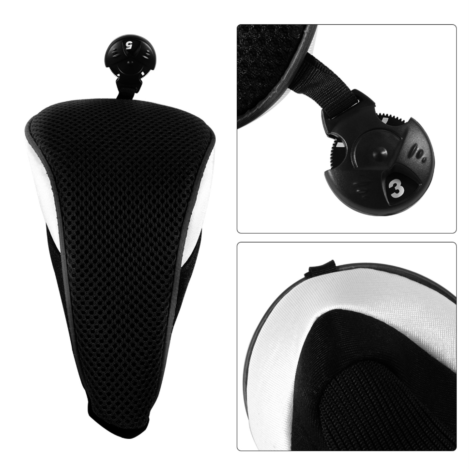 Driver Fairway Hybrid Golf Club Head Covers Putter Woods Cover Protector Verwisselbare Tag Nummer No.1 3 5 7 X