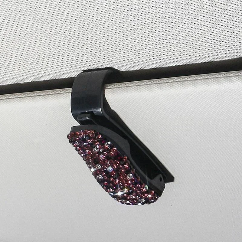 Réinitialisation de fixation automatique pour voiture, pare-soleil de véhicule, biscuits, prompt ket ket, lunettes de soleil, carte, billet, stylo, support de clip portable: WHITE