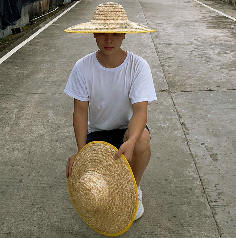 Farmers Large Straw Hat Wide Brim Straw Sun Hat Agricultural Large Sun-Proof Travel Male Hat Construction Site Children Fishing