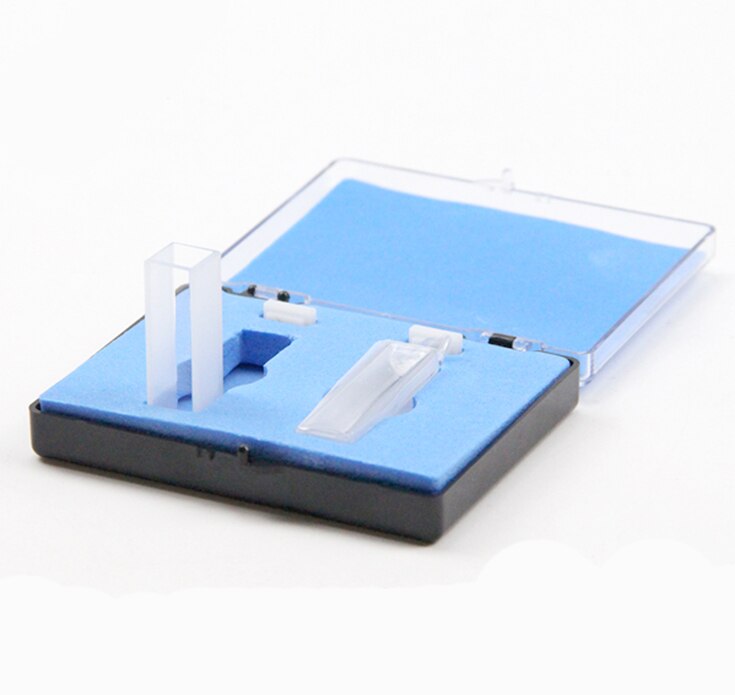 2Pcs 10mm Path Length Quartz Cuvette Cell With Lid For Spectrophotometers