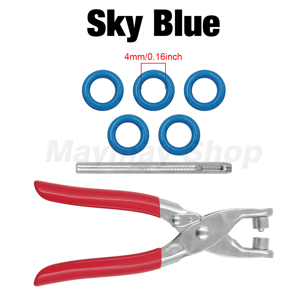 200 Sets Metal Eyelet Grommet Eyelet With Install Plier Set Eyelets Grommet Tool For DIY Leathercraft Shoes Belt Cap Bag Clothes: Gold