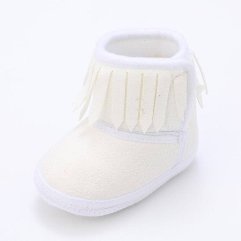 Recién Nacido bebé invierno flecos botas Niña recién nacido Color sólido borla Fondo suave nuevas botas de algodón 0-18M