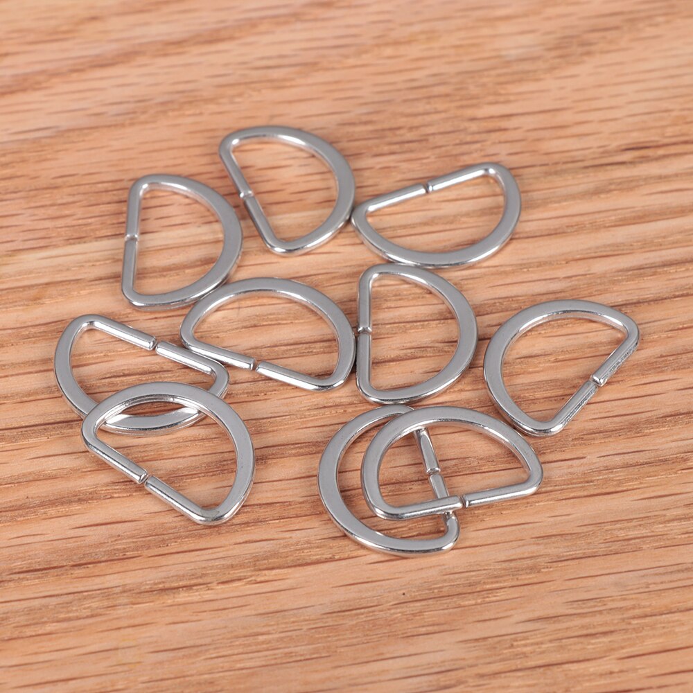 20 stuks/pak d-ring metalen gesp band rugzak tas onderdelen leerbewerking riem huisdier halsband naai accessoires tas onderdelen