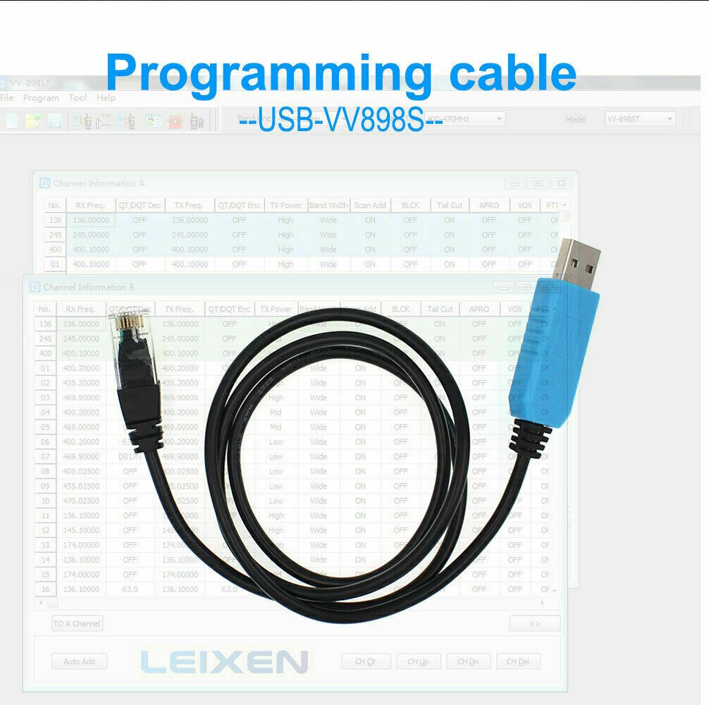 Leixen Originele Usb Programmeerkabel Voor Mobiele Transceiver VV-898S UV-998 VV-808S Twee Manier Radio