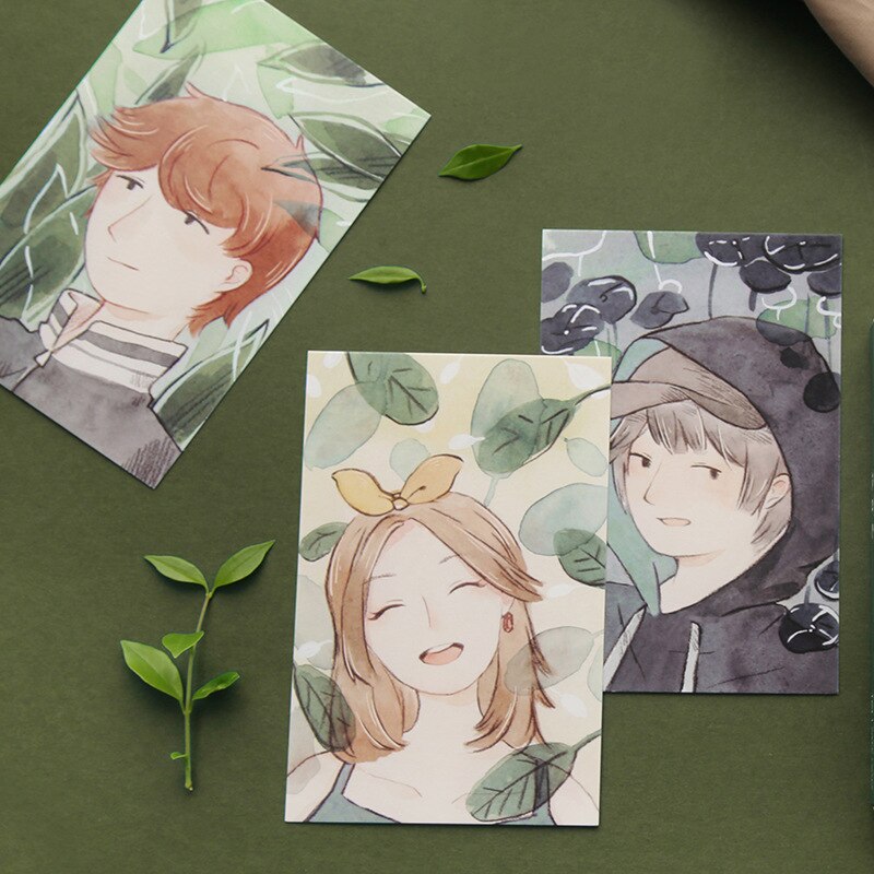 30 Sheets/Set Look For Yourself Boys and Girls Postcard Greeting Card Birthday Card Message Card