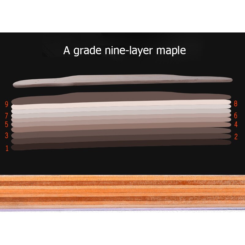 9-Layer Maple Blank Skateboard 8Inch Skateboards Natuurlijke Skate Deck Skateboards Dek Maple Longboard