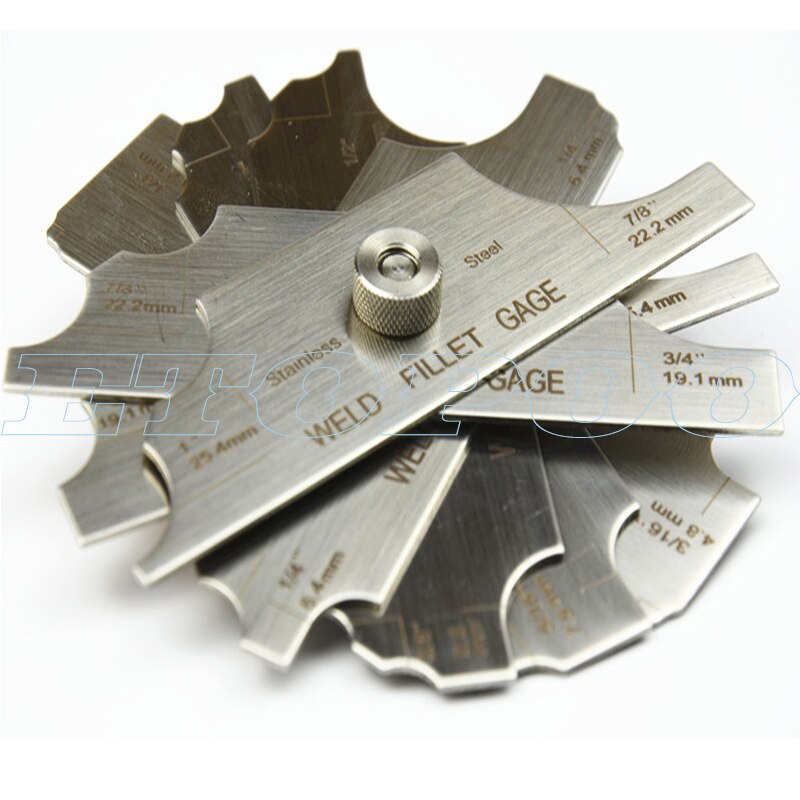 Welding Gauge Weld Inspection Gage Weld Seam Bead/Fillet/Crown Test Ulnar Ruler Degree Angle Measure tool HI-LO PipeFeeler Gauge: MG11