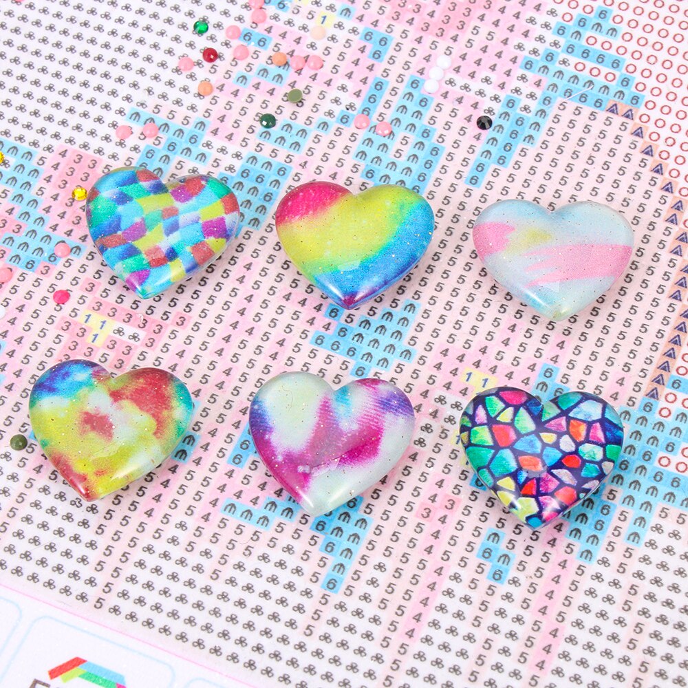 Heart shaped Diamond Painting Magnet Cover Minders Diamond Painting Tools Parchment Paper Cover Holder Diamond Accessories