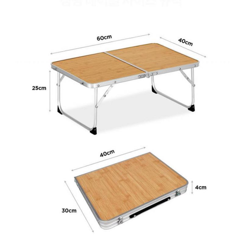 Bærbart udendørs bord aluminiumslegering udendørs foldemøbelsæt camping  l 25x w 60x h 40cm picnicbord holdbart bordskrivebord