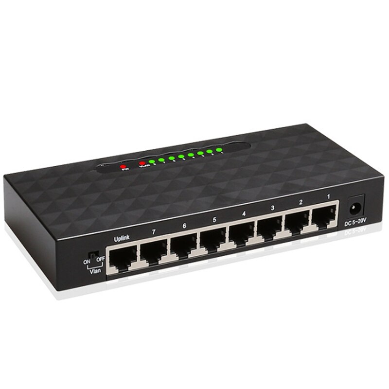 8 Poort Gigabit Netwerk Switch 1000Mbps Gigabit Ethernet Network Switch Lan Hub Ethernet Smart Switcher Eu Plug