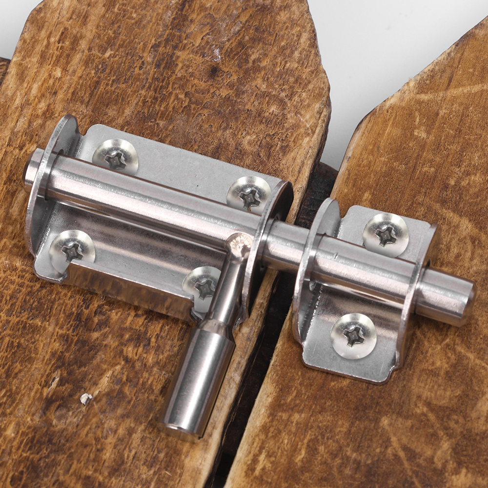 Stainless Steel Door Bolt Solid Sliding Bolts Latch Hasp Hardware Gate Safety Toilet Garden Gate Shed Door Lock Latch Buckle