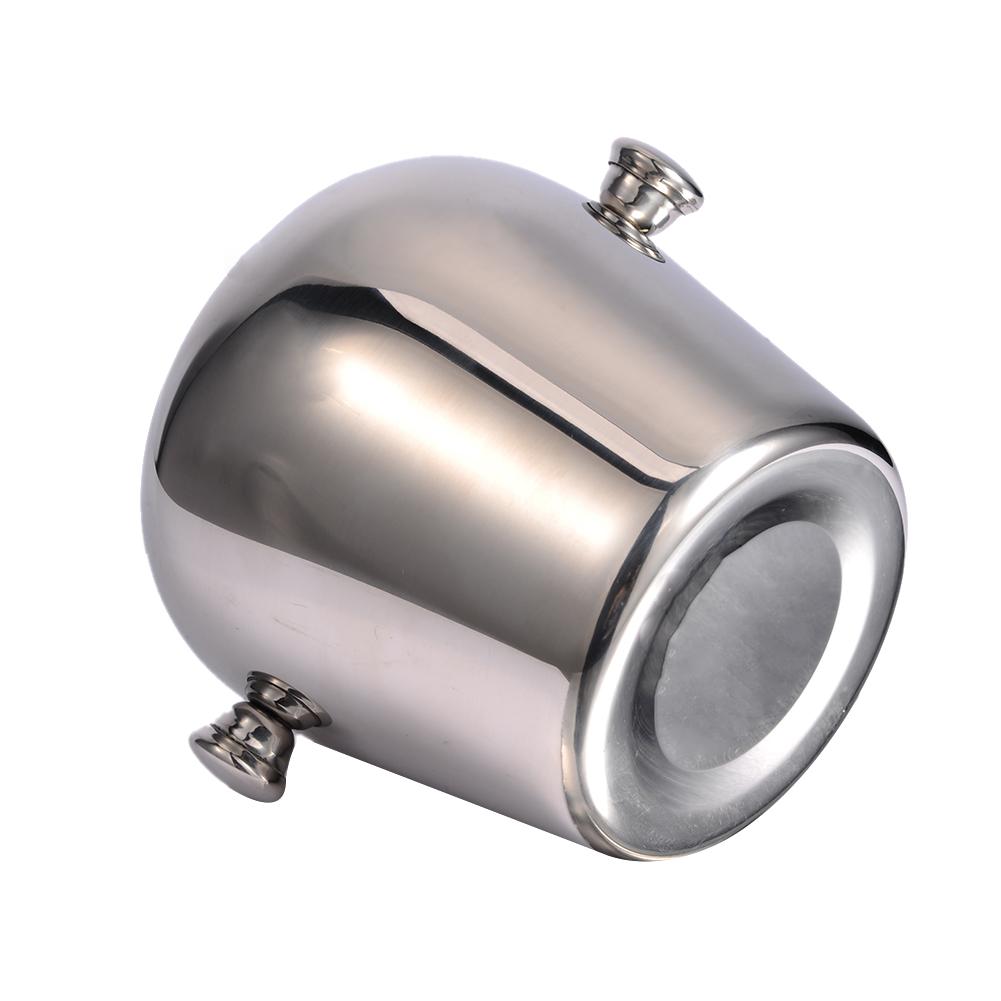 1L Stainless Steel Ice Bucket Bar Red Wine Ice Barrel Beer Keg With Lid Handle For Wine Champagne Bar KTVs