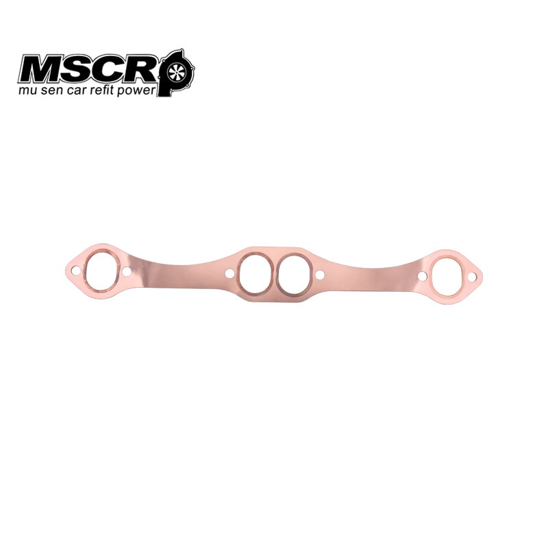 Oval Port Copper Header Exhaust Gaskets Chevy SB 327 305 350 383 Reusable