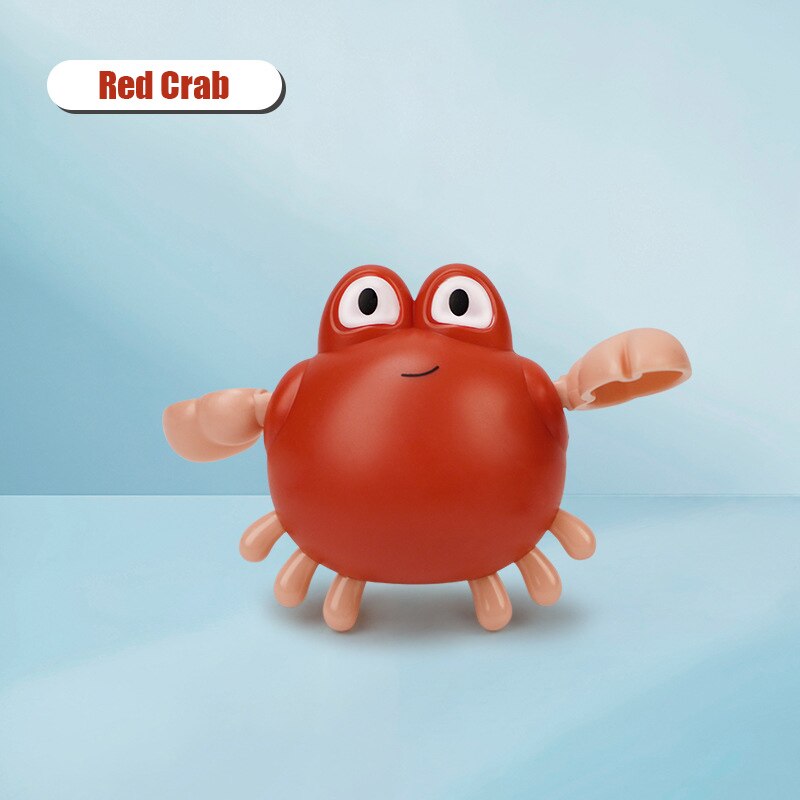 Nuovi giocattoli da bagno per bambini 0 12 mesi giocattolo da bagno per nuoto simpatici rane anatra pinguino veicolo orologio da bagno giocattolo da bagno brinquedos infantil: Red Crab