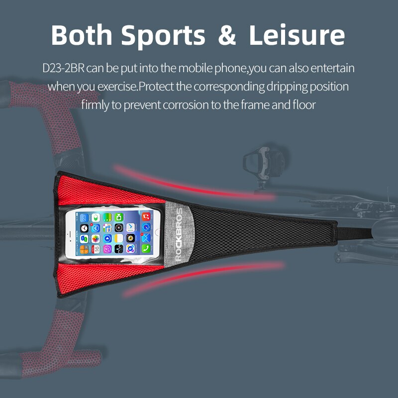 ROCKBROS Indoor Bicycle Sweatband Trainer Sweat-proof Training Tape Cycling Trainer Sweat Net Frame Protection Bike Accessories