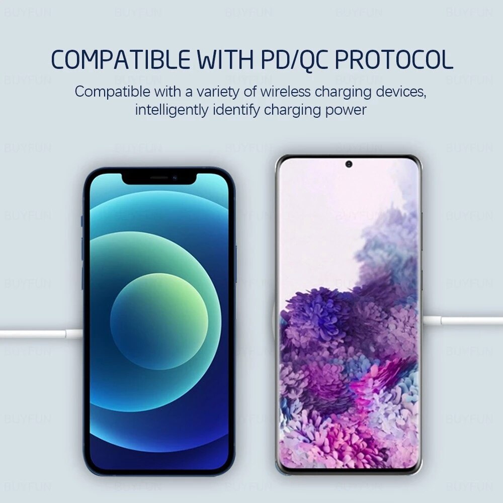 For iPhone 12 Pro Magnetic Wireless Charger 15W Faster Charging Pad Magsafe with Box for Samsung QI Wireless Charger