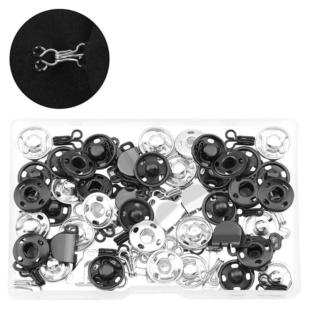 100pcs Sewing Supply Sew Accessory Durable Practical Versatile Sewing Hook Snap Fastener for Bras Clothes Skirt: Default Title