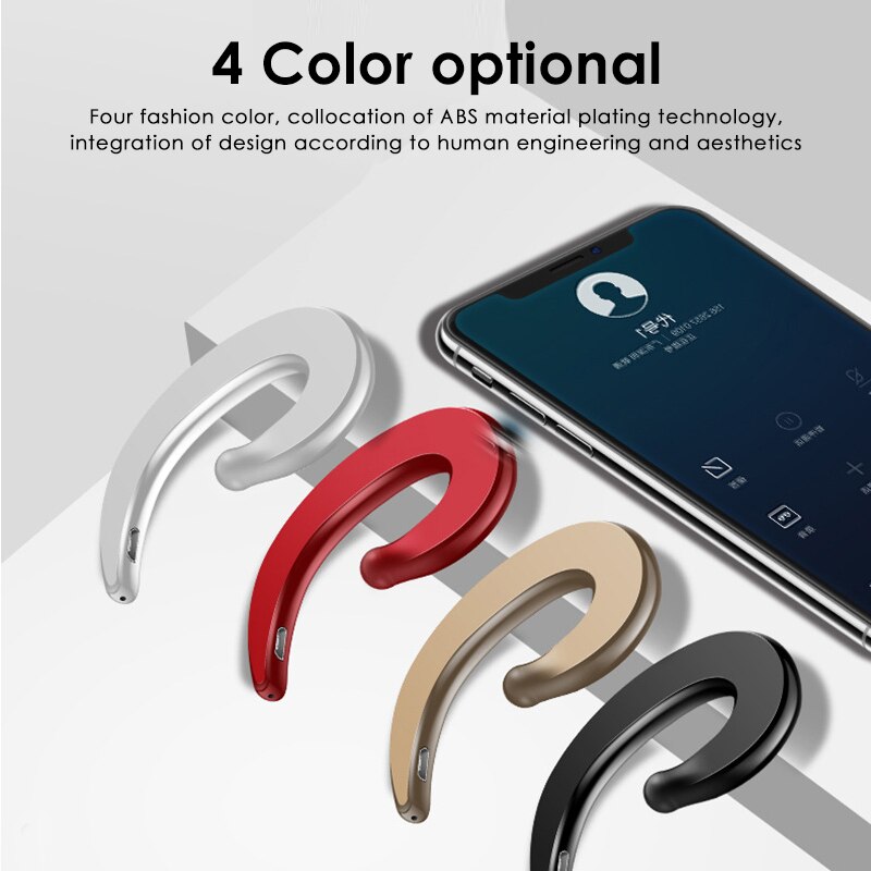 Stereo Draadloze Bluetooth Oortelefoon Beengeleiding Headset Oortelefoon Outdoor Transpiratie Sport Handsfree Headset Met Microfoon