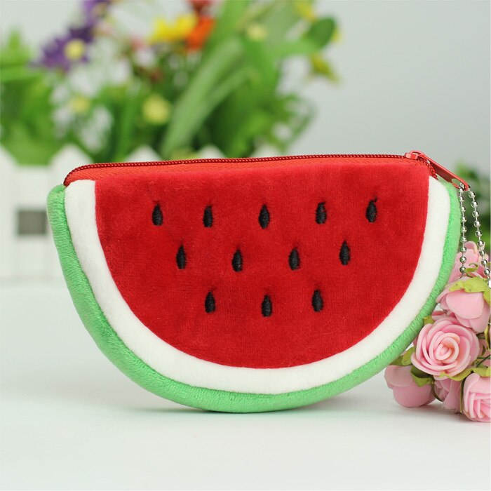 Cute Women Girls Watermelon Bag Coin Purse Favor Fish Extender Handbag Carteira Feminina MSJ99: Red