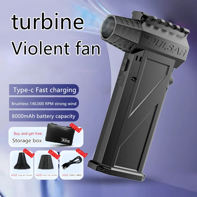Portable turbo jet fan 140000 rpm mini jet blower jet fan handheld air duster vacuum cleaner for car home outdoor use: Red