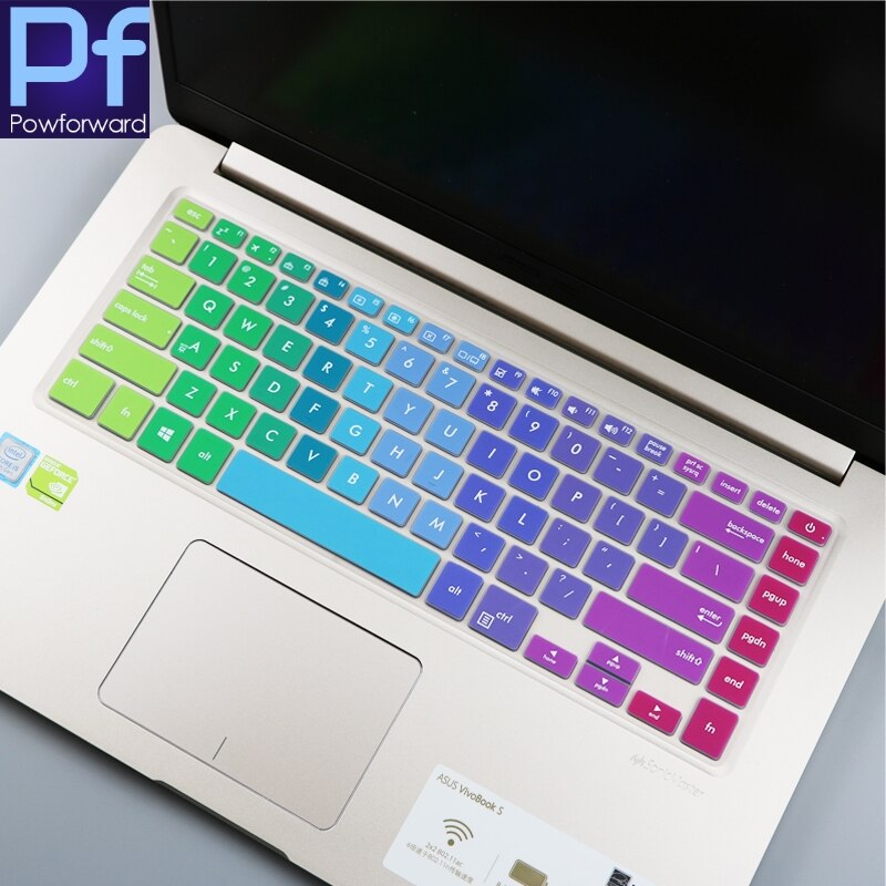 Pour ASUS VivoBook 15 X505BA X505ZA X505Z X505B X505 ZA BA K505B k505za k505BP 15.6 pouces protecteur de clavier protection de la peau: rainbow