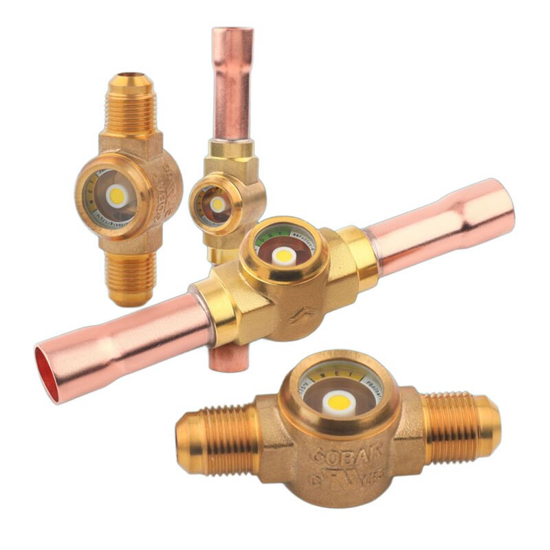 HONGSEN Brand Central Air Conditioning Refrigerant Brass Sight Glass Equipment Accessories