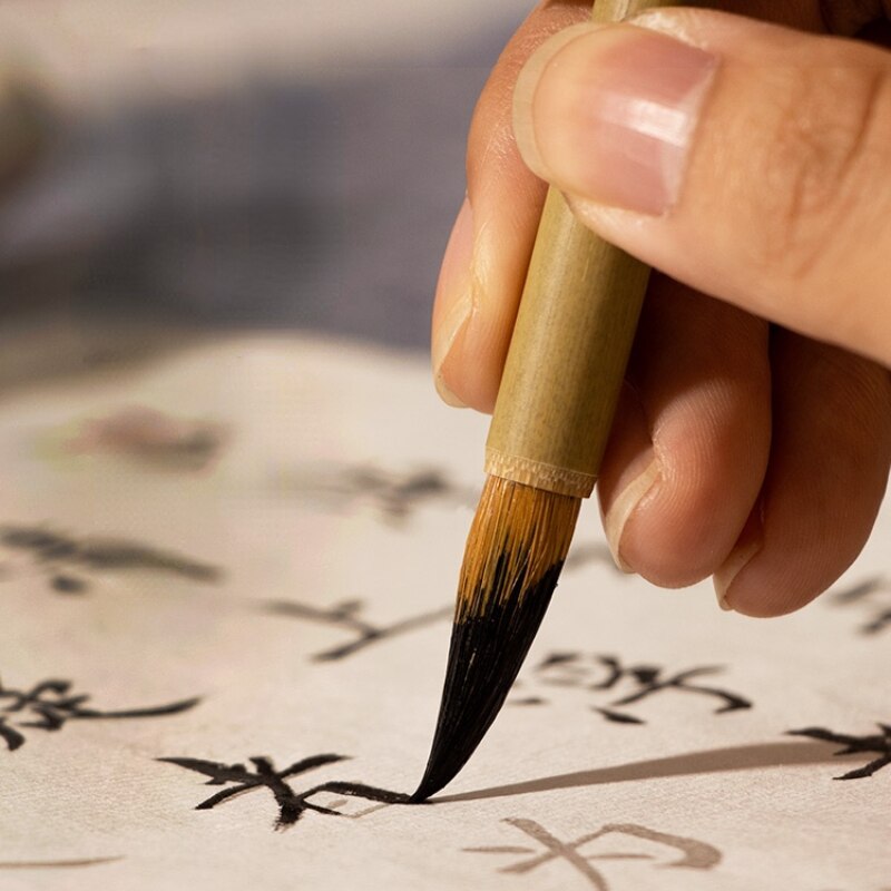 Bamboe Schrijven Borstels Wolf Haar Traditionele Chinese Kalligrafie Praktijk Pen Kleine Reguliere Script Supply Calligraphie