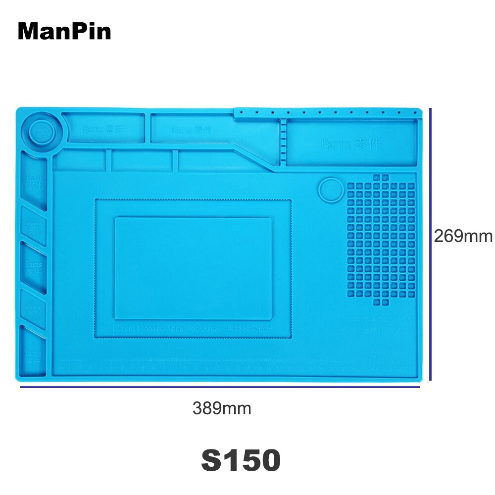 Magnetische Antistatische Esd Warmte Isolatie Werken Mat Bga Pcb Soldeerbout Siliconen Pad Mobiele Telefoon Computer Scherm Reparatie Tool: S150