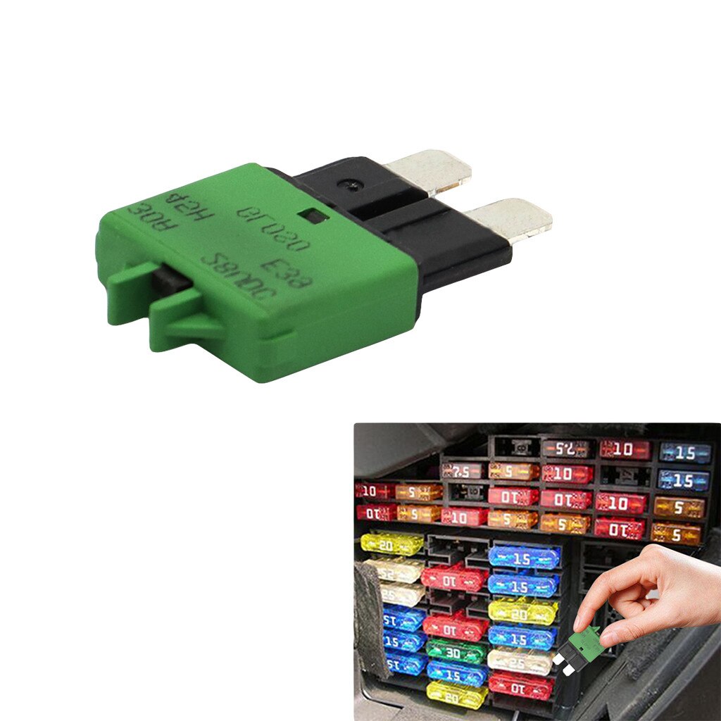 1pc Circuit Breaker Fuse 12V 24V Resettable 5-30A Marine Rally ATC Circuit Breakers 5.2mm wide blades compatible with ATC 1019