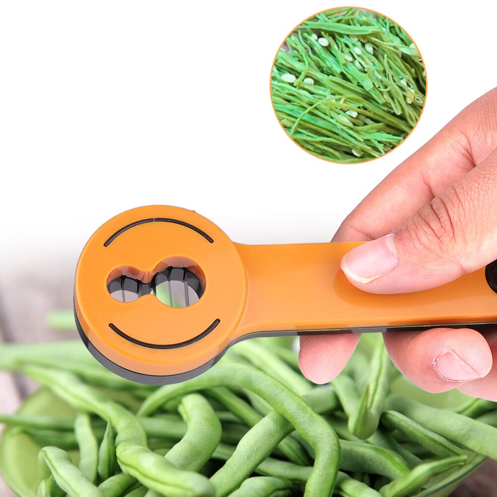 Plastic Multifunction Snow Bean Cutter Green Bean French Bean Cutter Stainless Steel Long Bean Shredder Kitchen Tools Vegetable
