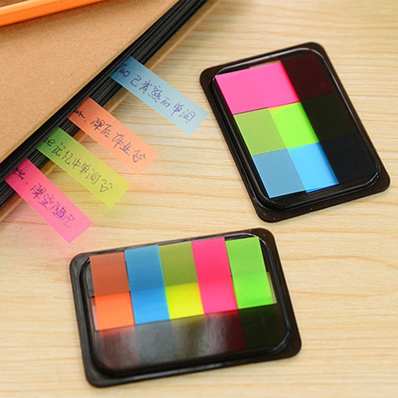 3 styles Fluorescence Self Adhesive Memo Pad Sticky Notes Bookmark Marker Memo Sticker Paper Student office Supplies