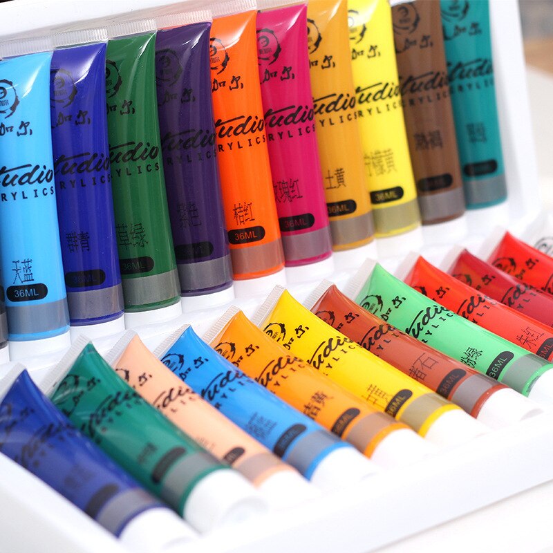 Sorandy 12 Colori Set Di Vernici Acriliche D'arte, Tubi Da 12 Ml Di - Foto 9