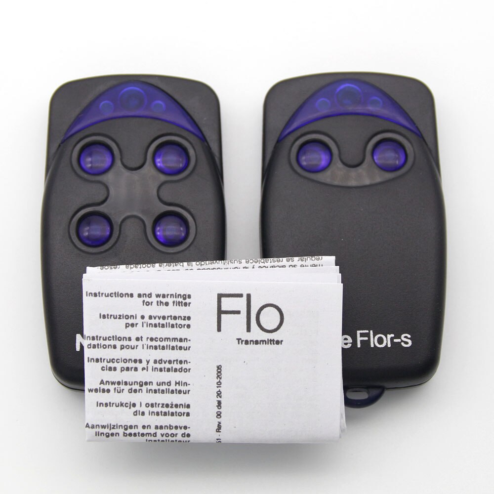 Flo2r-s Flo4r-s Afstandsbediening 433Mhz Compatibel Rolling Code Barrière Remote Garage Poort Deur Flors Controller 2 4 Knoppen